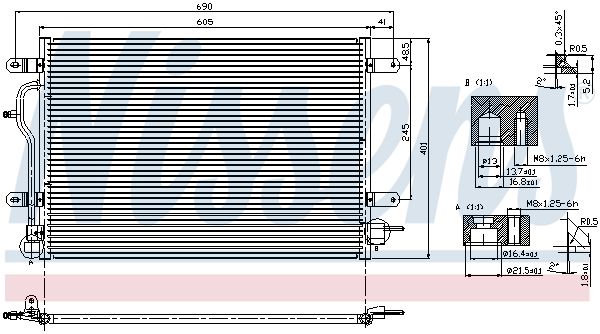 NISSENS 94583 Condenser, air conditioning