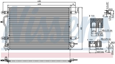 Condenser, air conditioning NISSENS 94583