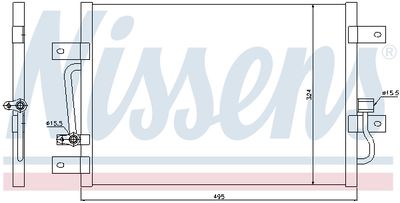 Condenser, air conditioning NISSENS 94692