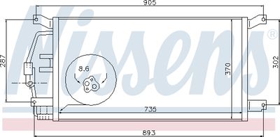 Condenser, air conditioning NISSENS 94797