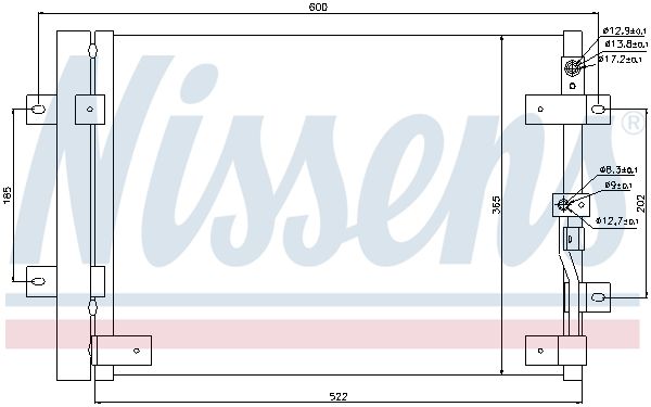 NISSENS 94821 Condenser, air conditioning