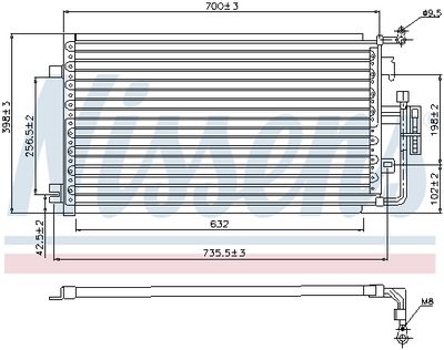 Condenser, air conditioning NISSENS 94846