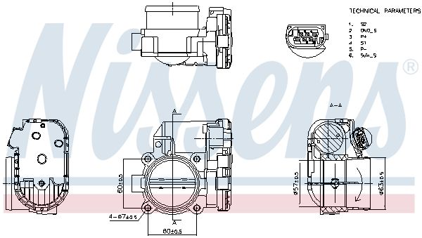 NISSENS 955007 Throttle Body