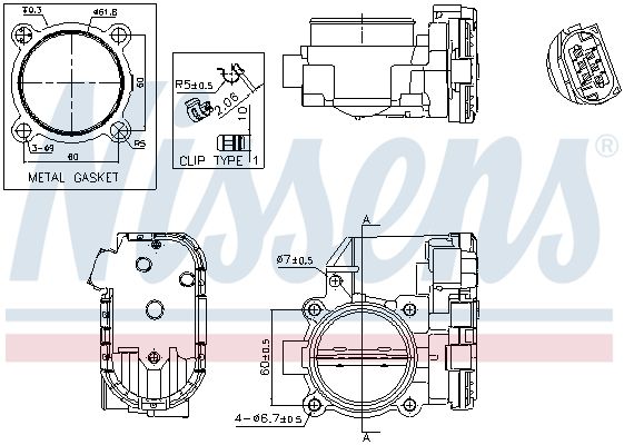 NISSENS 955010 Throttle Body