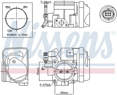 Throttle Body NISSENS 955043