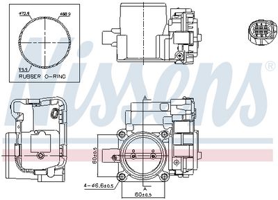 Throttle Body NISSENS 955054
