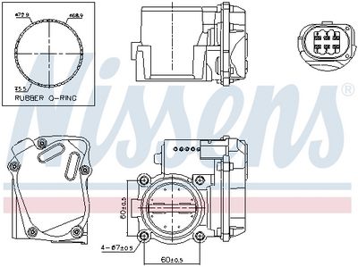 Throttle Body NISSENS 955058