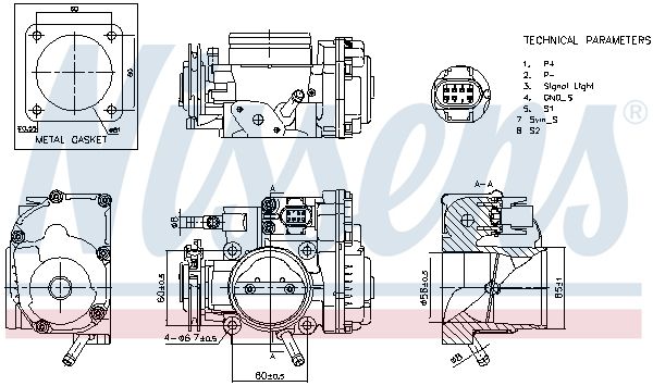 NISSENS 955063 Throttle Body