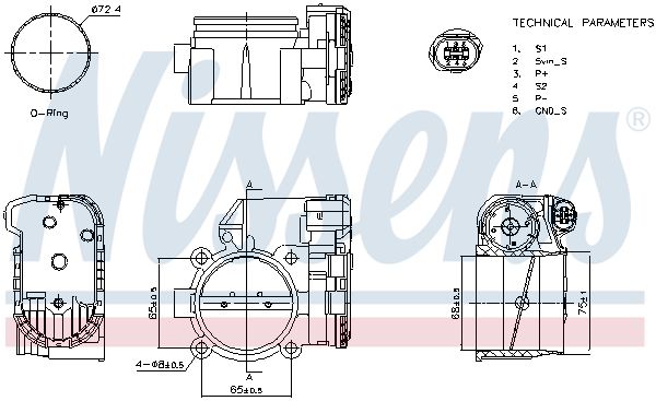 NISSENS 955069 Throttle Body