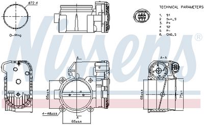 Throttle Body NISSENS 955069