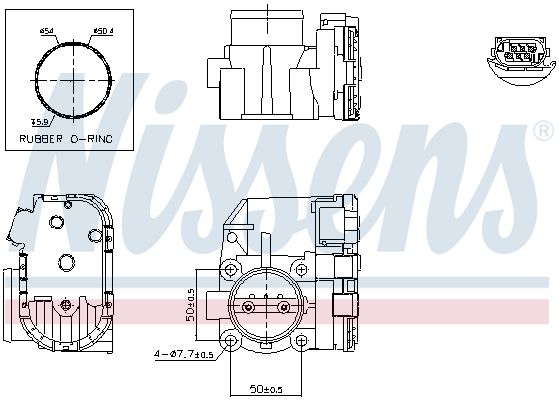 NISSENS 955075 Throttle Body
