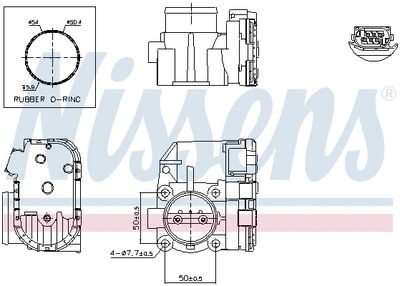 Throttle Body NISSENS 955075