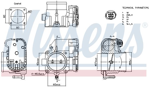 NISSENS 955081 Throttle Body