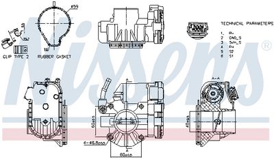 Throttle Body NISSENS 955091
