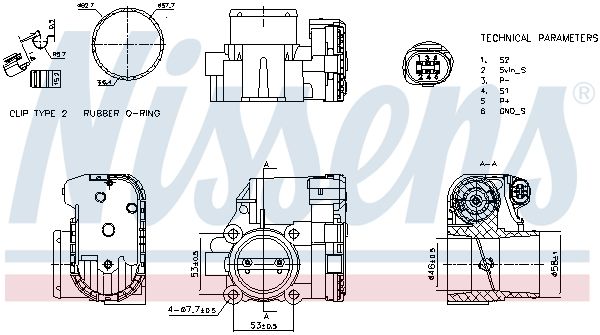 NISSENS 955093 Throttle Body