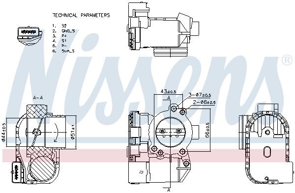 NISSENS 955112 Throttle Body