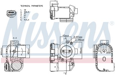 Throttle Body NISSENS 955112