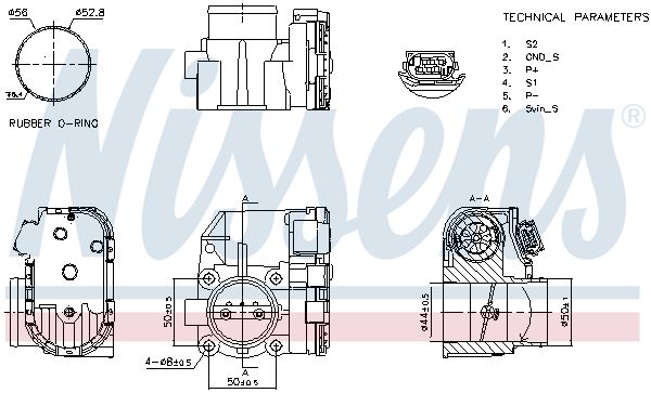 NISSENS 955120 Throttle Body