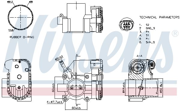 NISSENS 955125 Throttle Body