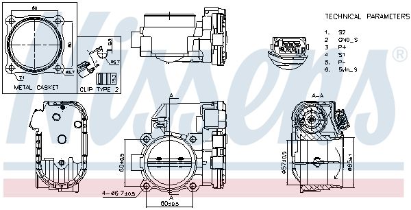 NISSENS 955150 Throttle Body