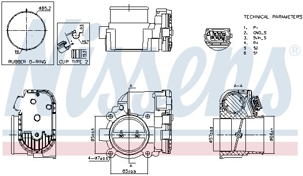 NISSENS 955193 Throttle Body