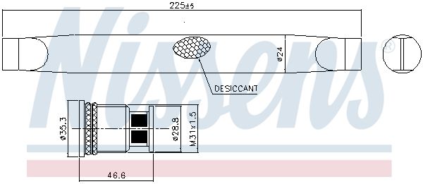 NISSENS 95786 Dryer, air conditioning