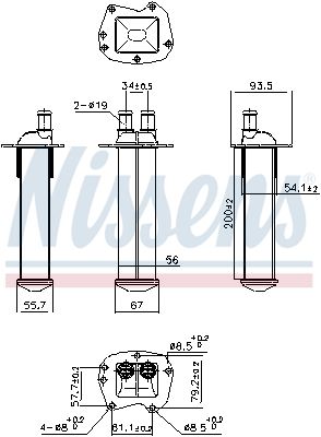 Charge Air Cooler NISSENS 961221