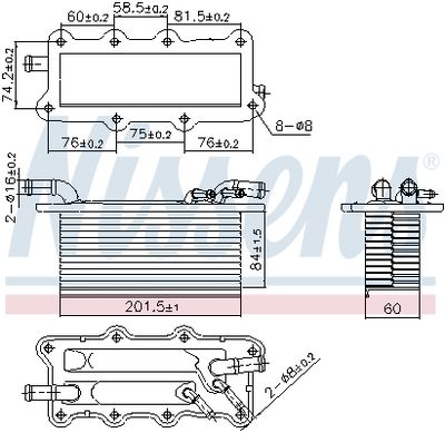 Charge Air Cooler NISSENS 96122