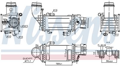 Charge Air Cooler NISSENS 961247