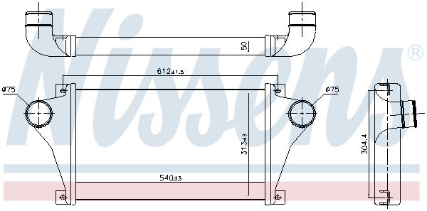NISSENS 961255 Charge Air Cooler