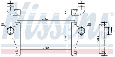 Charge Air Cooler NISSENS 961255