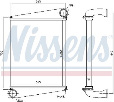 Charge Air Cooler NISSENS 961259