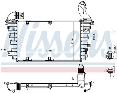 Charge Air Cooler NISSENS 961267