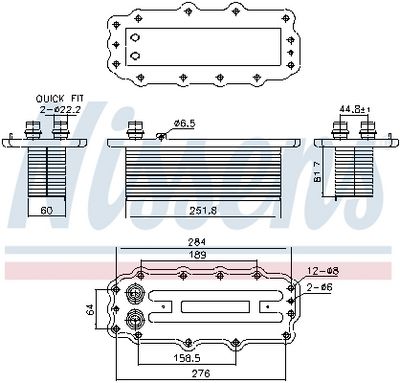 Charge Air Cooler NISSENS 961295