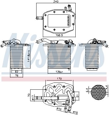 Charge Air Cooler NISSENS 961297