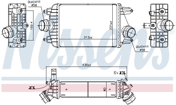 NISSENS 961303 Charge Air Cooler