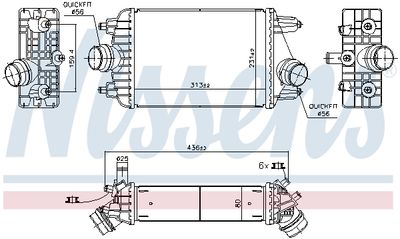 Charge Air Cooler NISSENS 961303