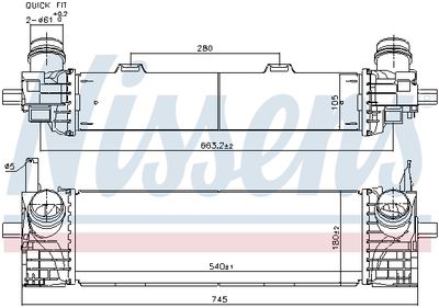 Charge Air Cooler NISSENS 961338
