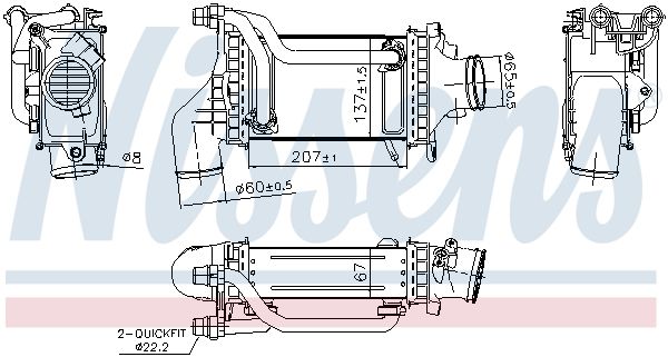 NISSENS 961455 Charge Air Cooler