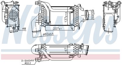 Charge Air Cooler NISSENS 961455