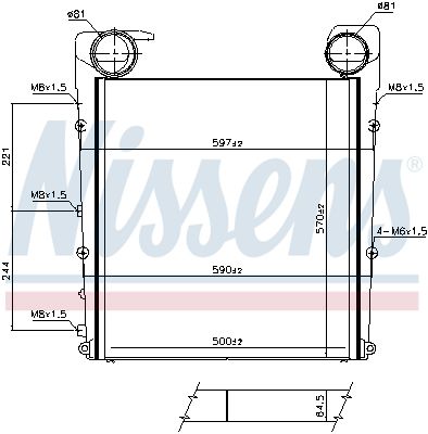Charge Air Cooler NISSENS 961552