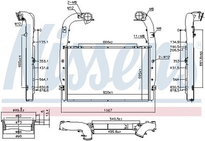Charge Air Cooler NISSENS 961578