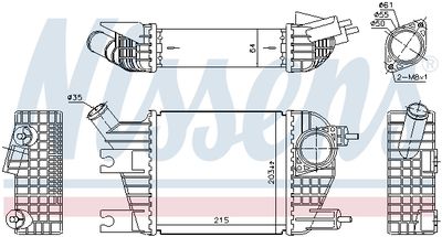 Charge Air Cooler NISSENS 96172