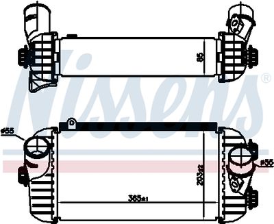 Charge Air Cooler NISSENS 96187