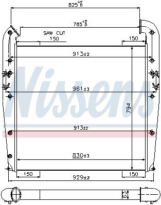 NISSENS 96960 Charge Air Cooler