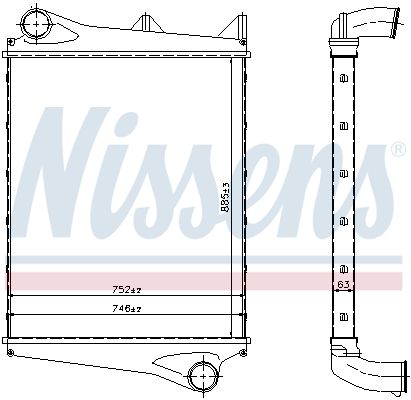 NISSENS 96966 Charge Air Cooler