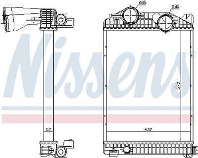 Charge Air Cooler NISSENS 96969