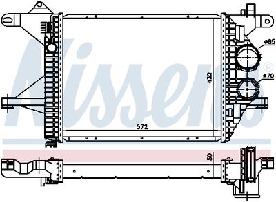 Charge Air Cooler NISSENS 96976