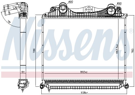 NISSENS 97015 Charge Air Cooler