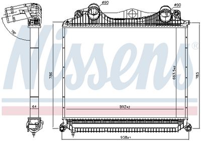 Charge Air Cooler NISSENS 97015